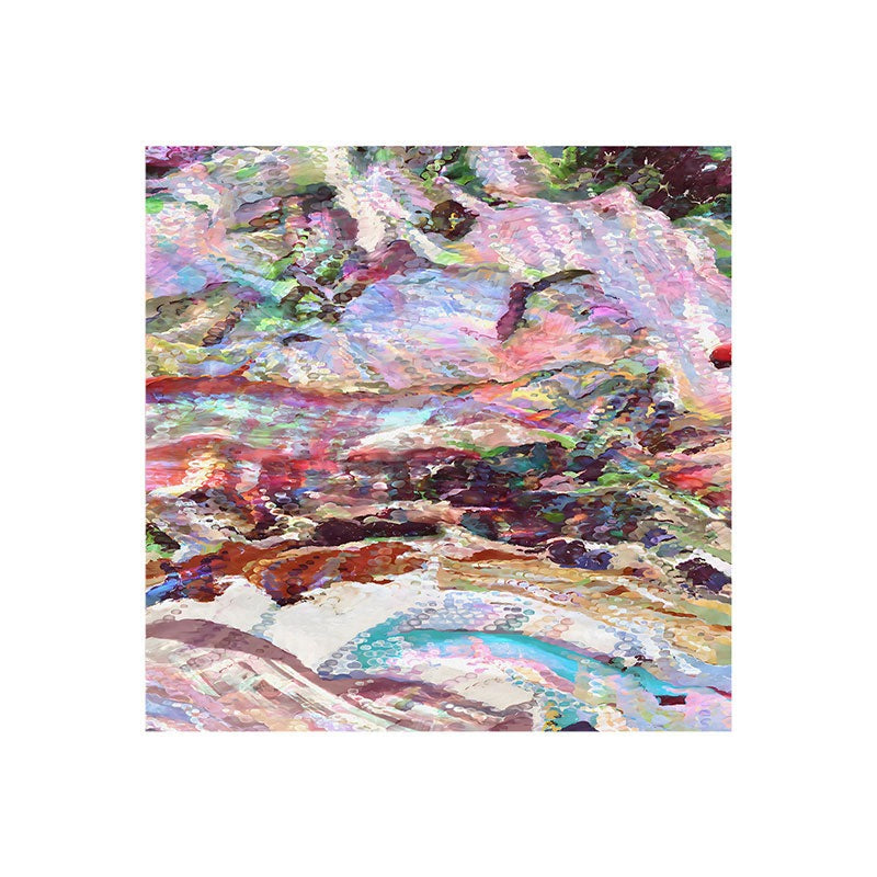 83 Oranges Sequin Haze Art Print
