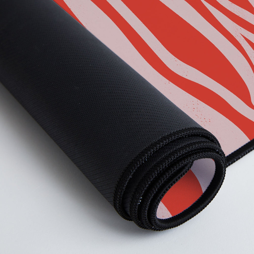 Avenie BR Red Zebra Stripe Desk Mat