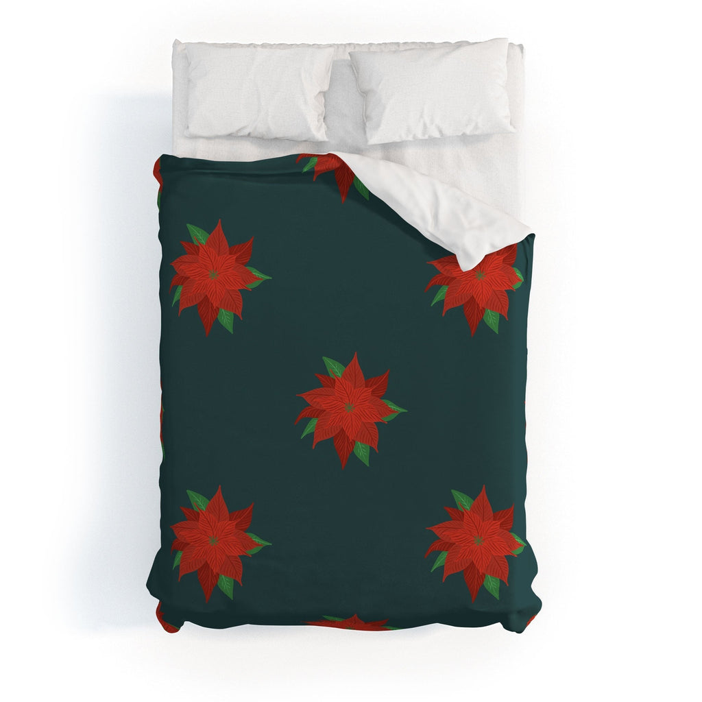 Design by Spark Poinsettia Florals Duvet Cover