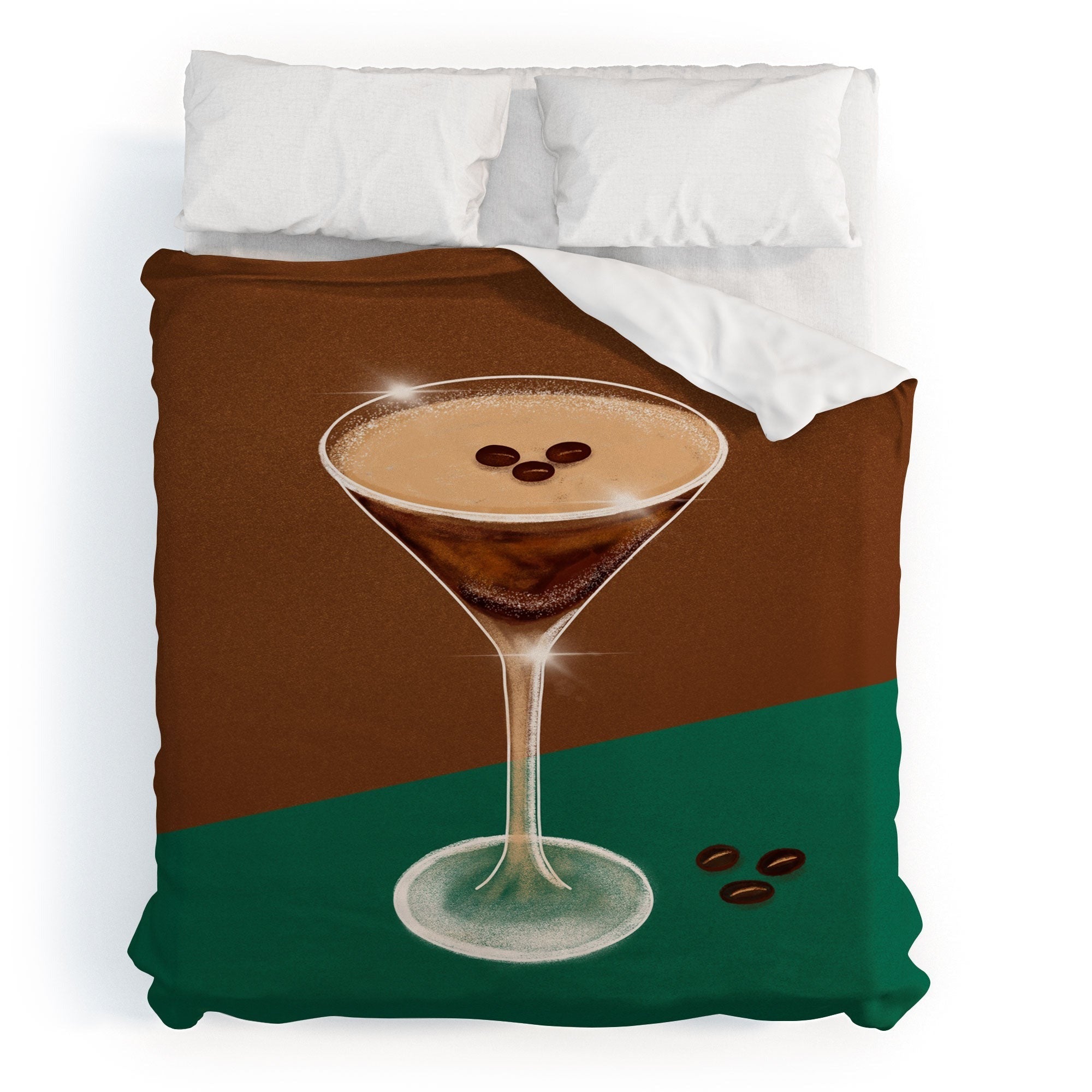 Design by Spark Expresso Martini Coffee Beans Duvet Cover