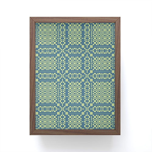 Marta Barragan Camarasa Nostalgic Grid Design Framed Mini Art Print