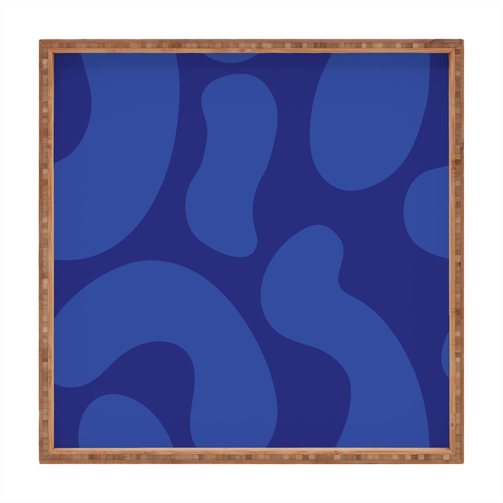 Camilla Foss Blue Pebble Square Tray