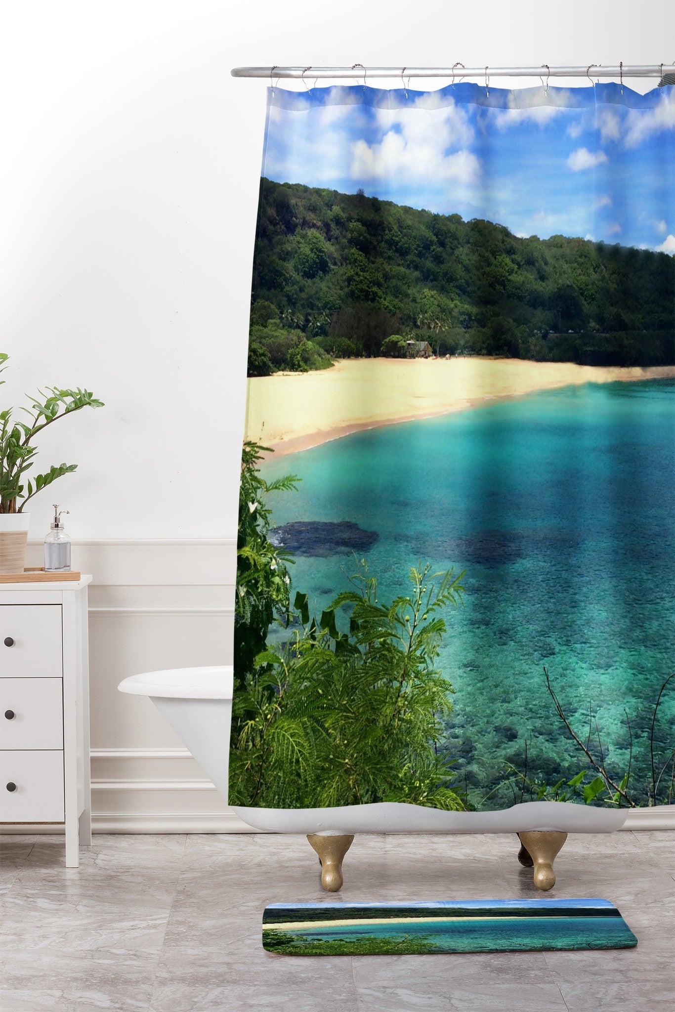 Deb Haugen Hawaiian Dreams Shower Curtain And Mat