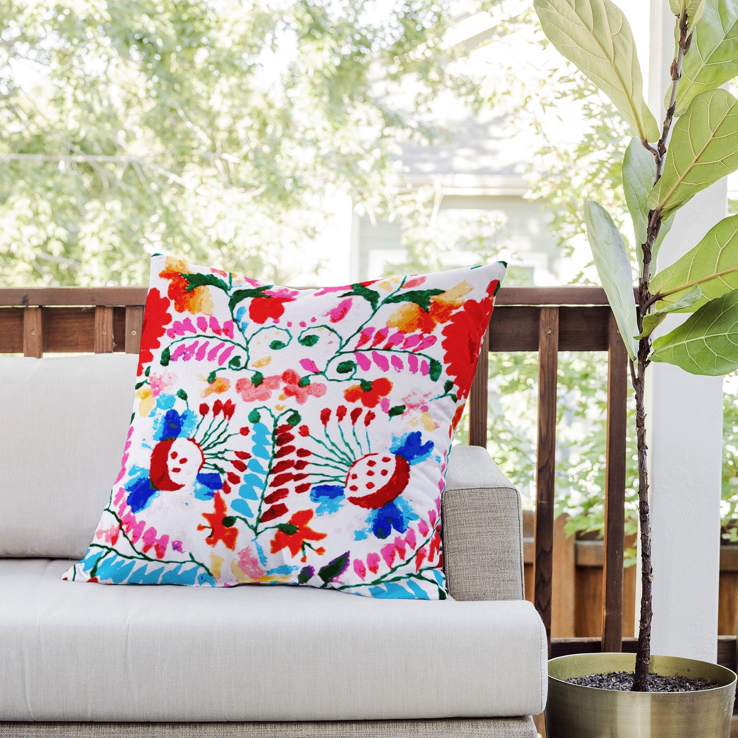 Deb Haugen Mexican Surf Trip Outdoor Throw Pillow
