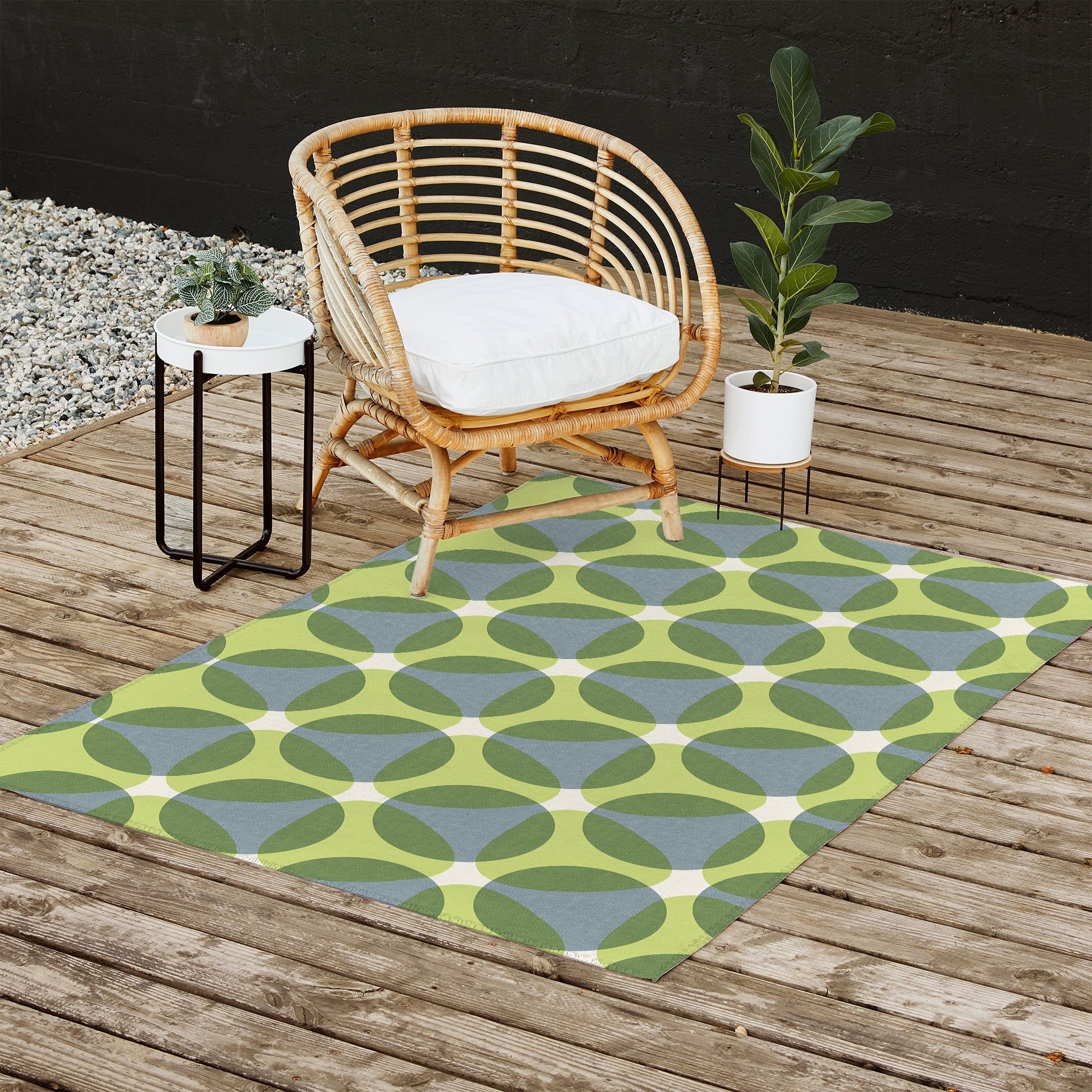 Marta Barragan Camarasa Stylish Retro Circle Outdoor Rug