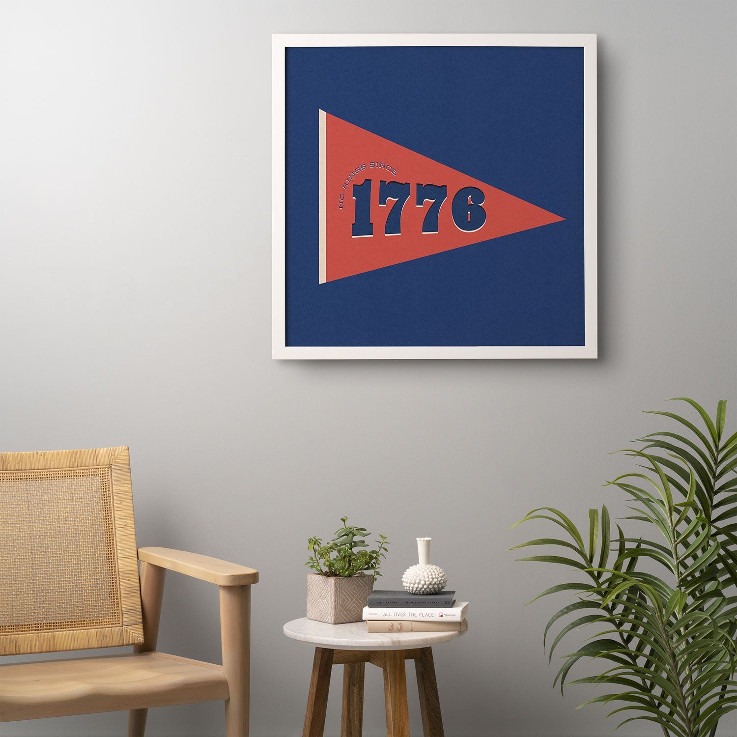 DENY Designs 1776 Pennant Framed Wall Art