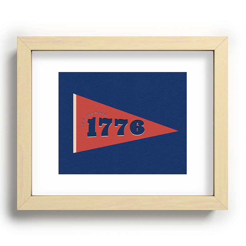 DENY Designs 1776 Pennant Recessed Framing Rectangle