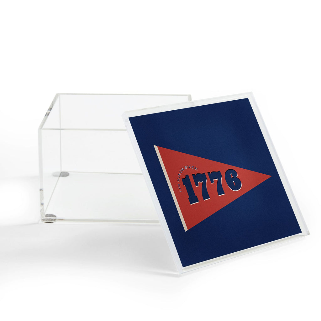 DENY Designs 1776 Pennant Acrylic Box