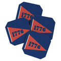 DENY Designs 1776 Pennant Coaster Set