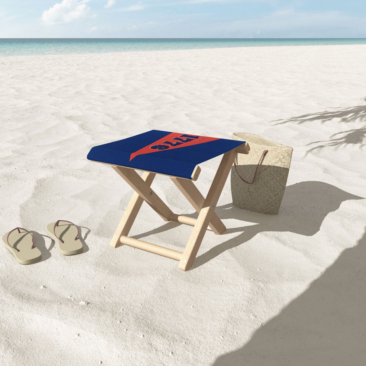 DENY Designs 1776 Pennant Folding Stool