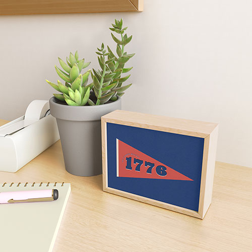 DENY Designs 1776 Pennant Framed Mini Art Print