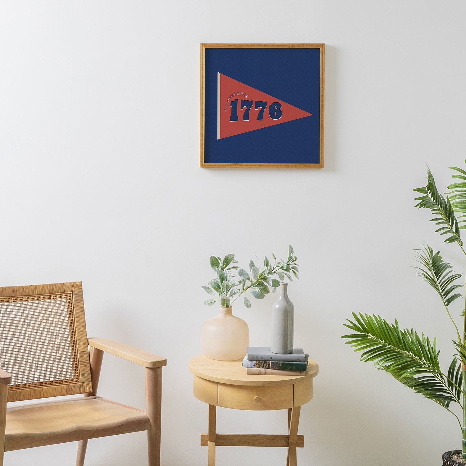 DENY Designs 1776 Pennant Framed Wall Art