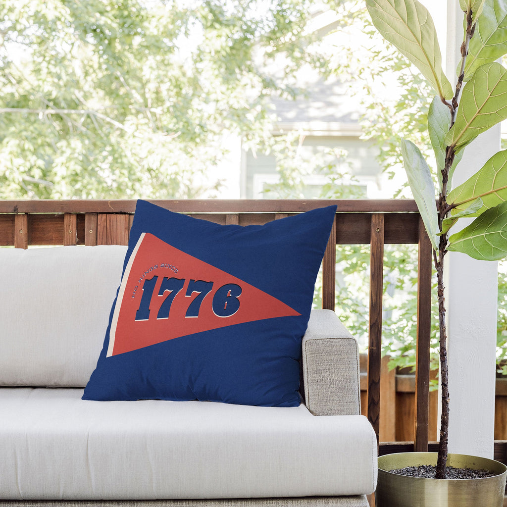 DENY Designs 1776 Pennant Outdoor Throw Pillow