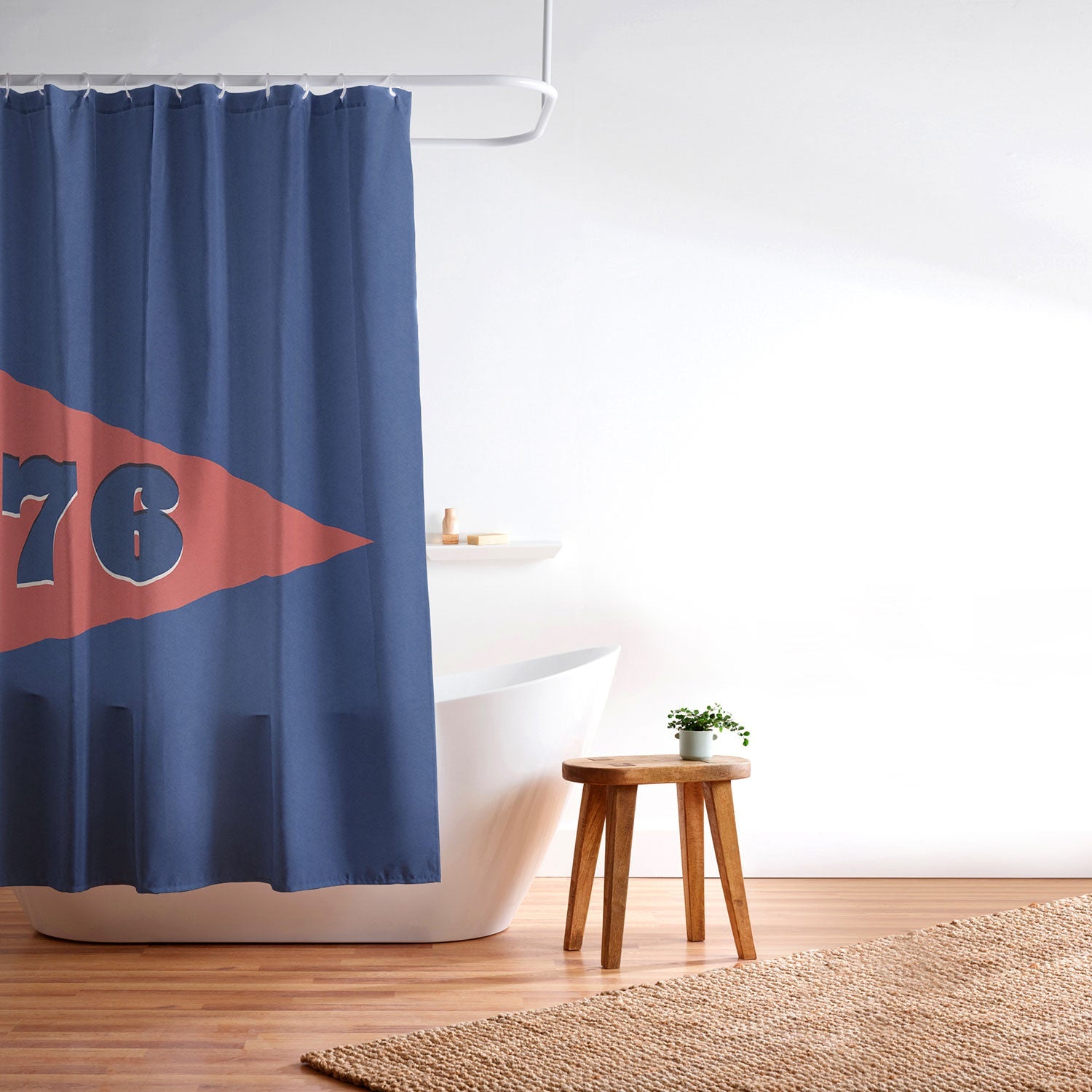 DENY Designs 1776 Pennant Shower Curtain