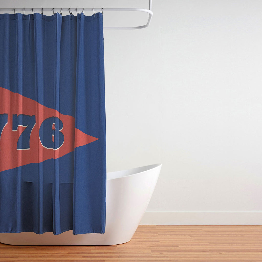 DENY Designs 1776 Pennant Shower Curtain
