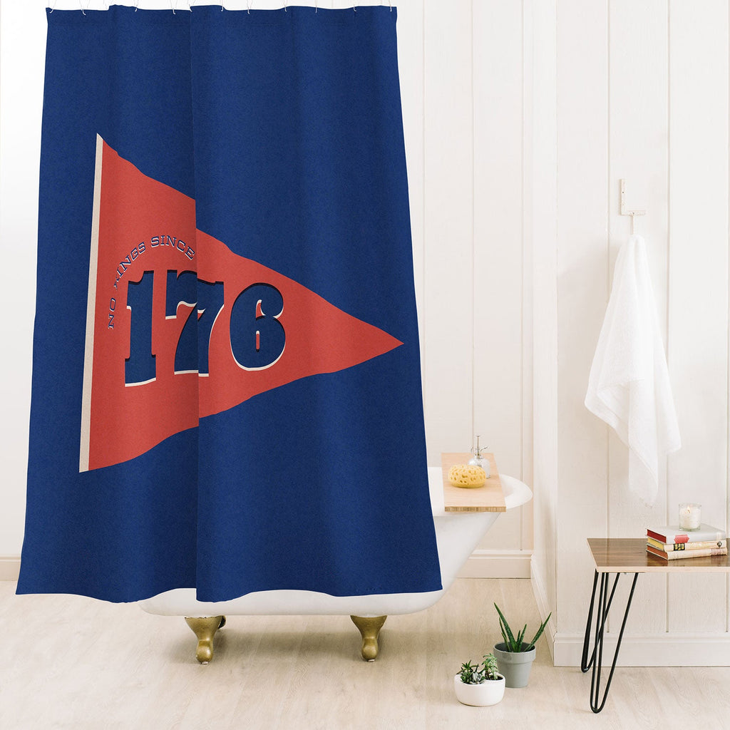 DENY Designs 1776 Pennant Shower Curtain