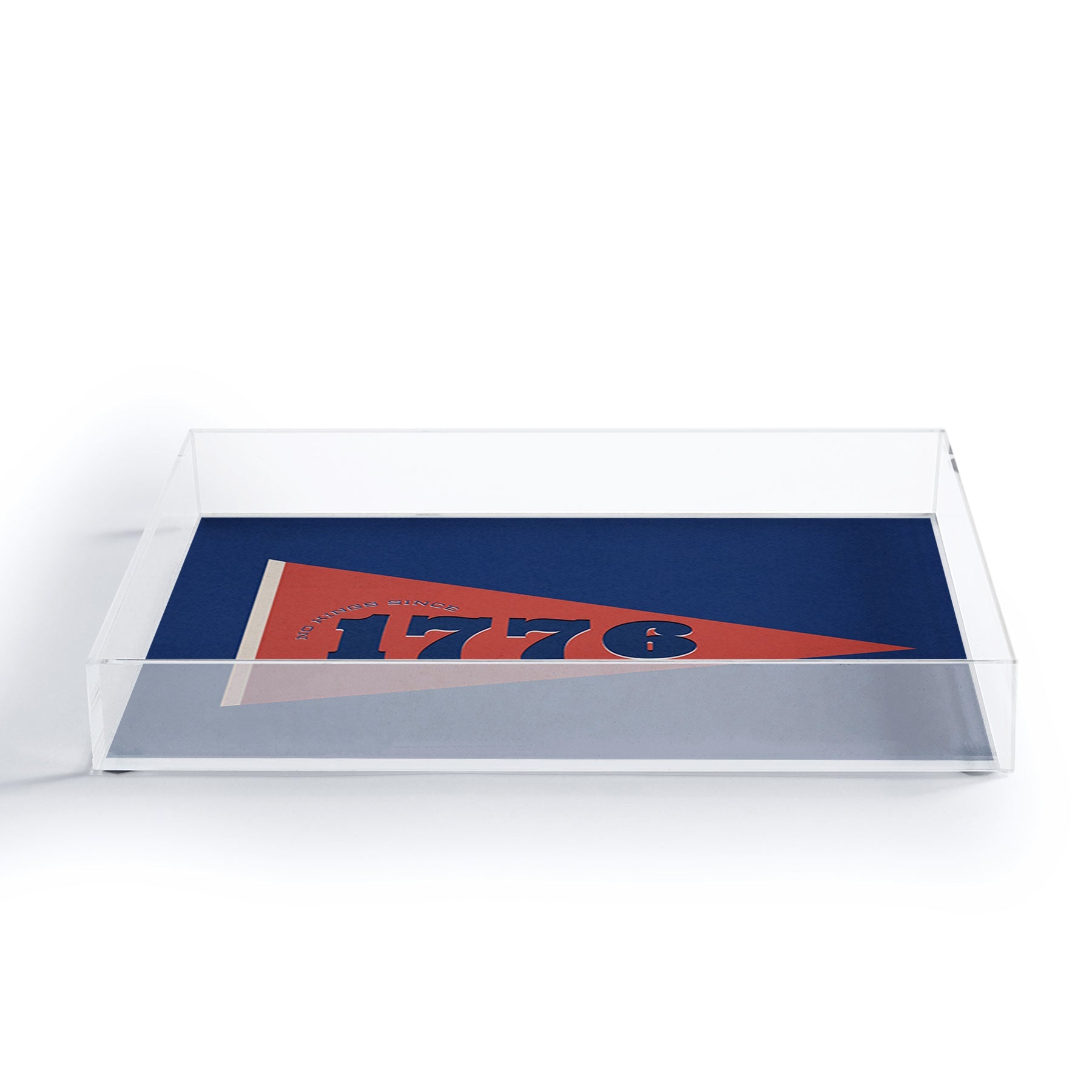 DENY Designs 1776 Pennant Acrylic Tray