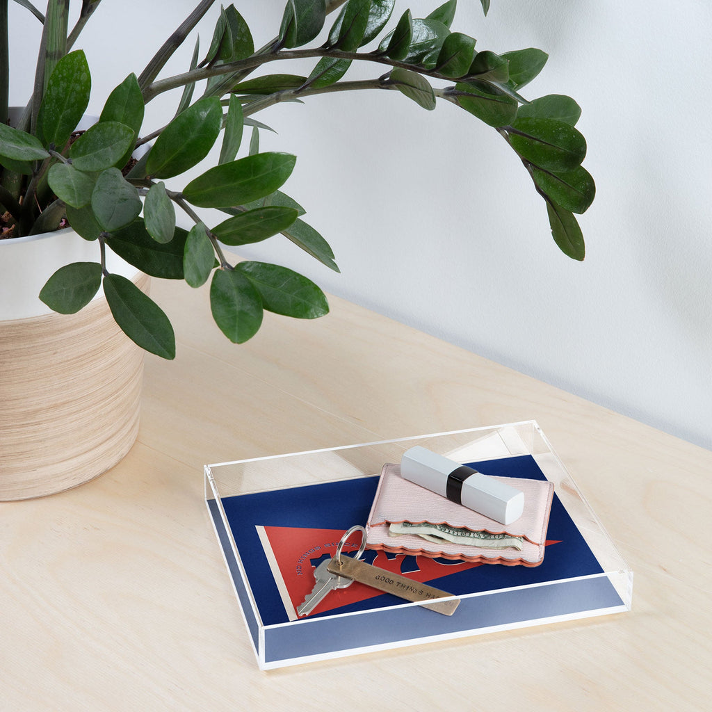 DENY Designs 1776 Pennant Acrylic Tray