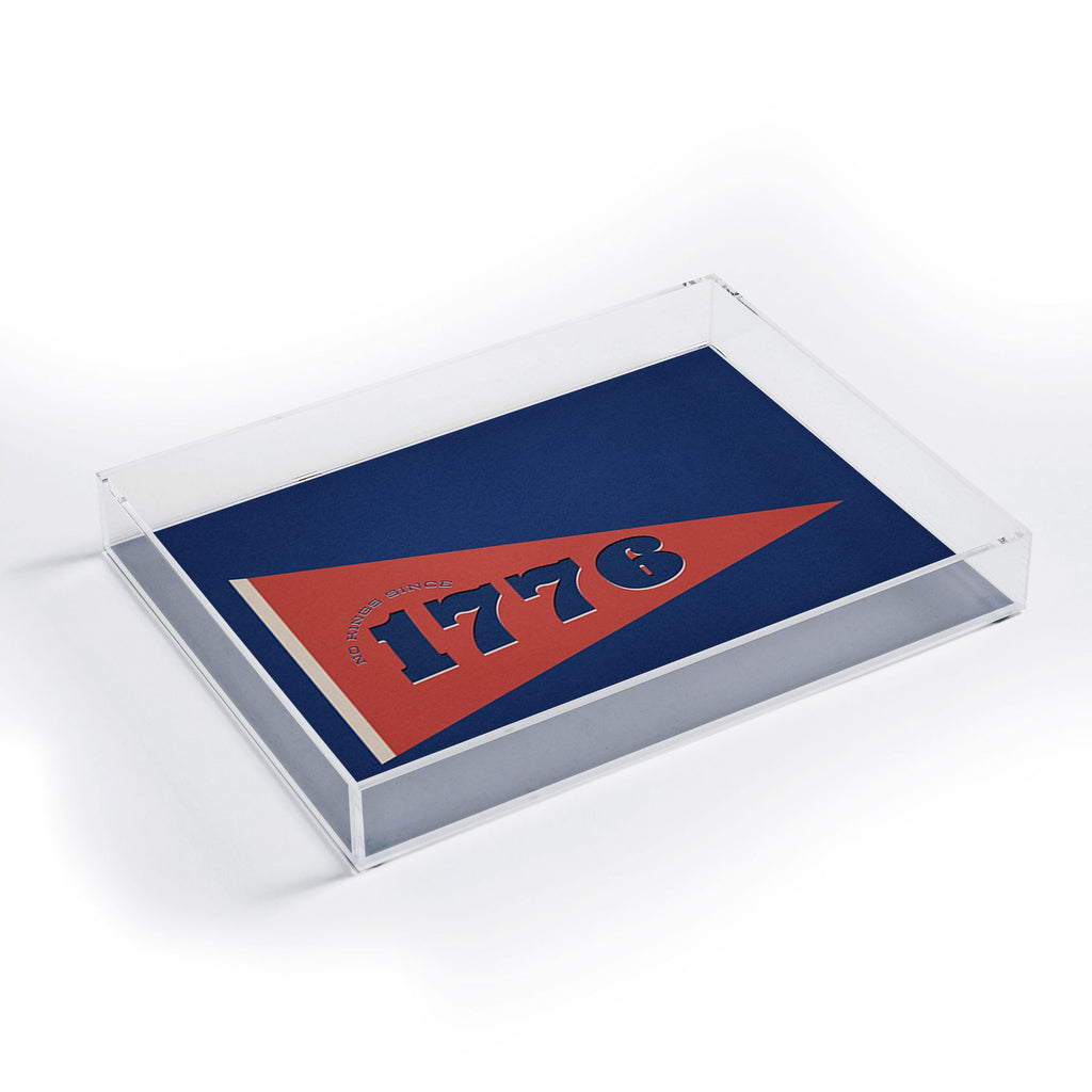 DENY Designs 1776 Pennant Acrylic Tray