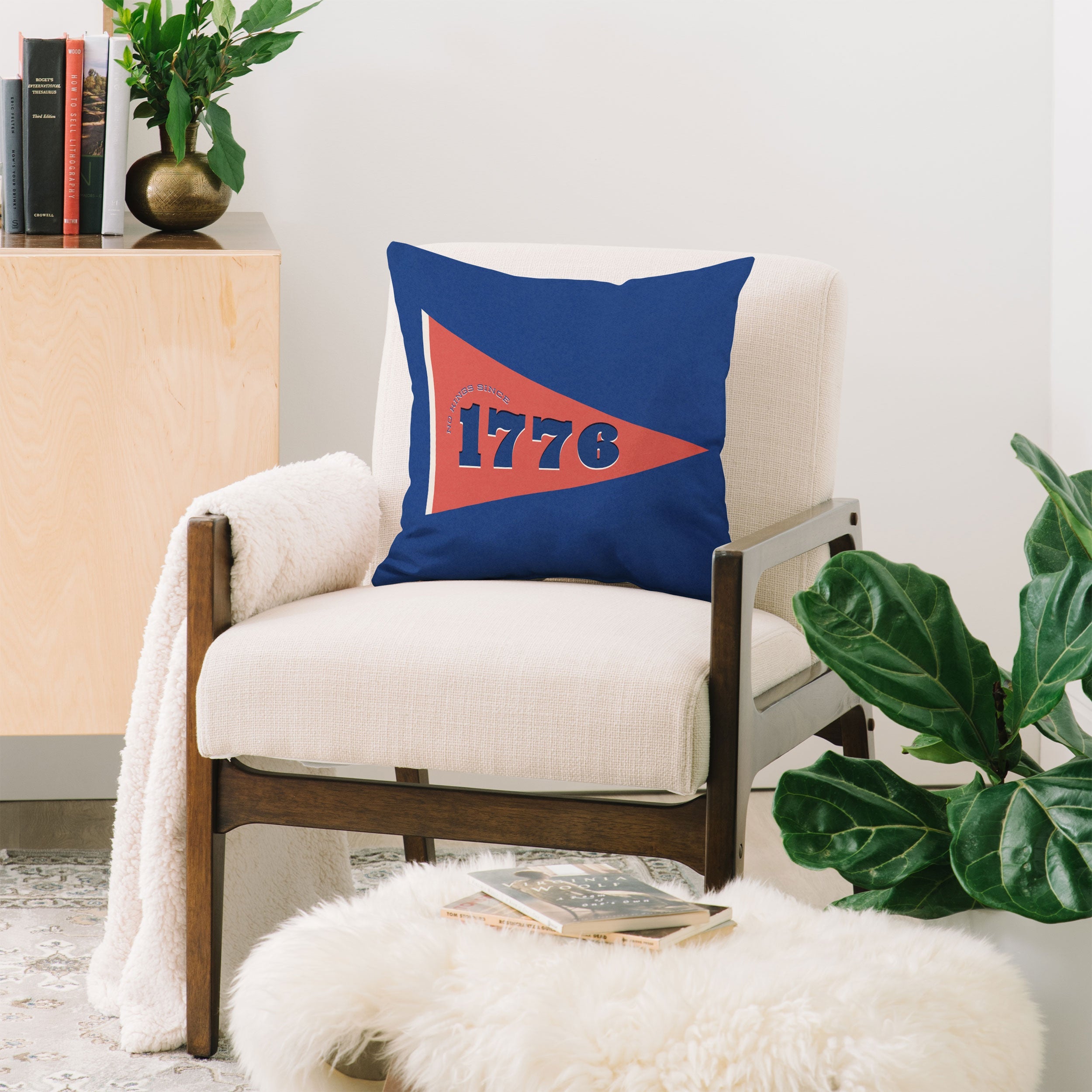 DENY Designs 1776 Pennant Throw Pillow