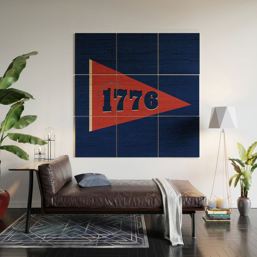 DENY Designs 1776 Pennant Wood Wall Mural