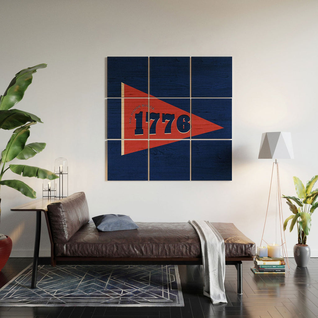 DENY Designs 1776 Pennant Wood Wall Mural