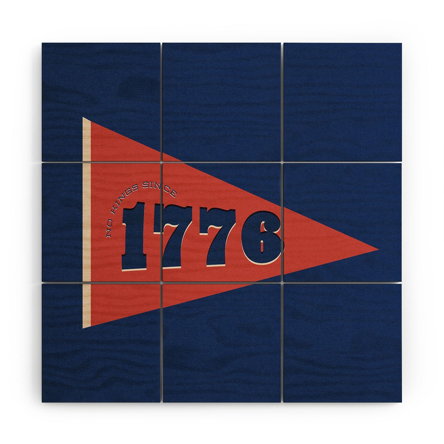 DENY Designs 1776 Pennant Wood Wall Mural