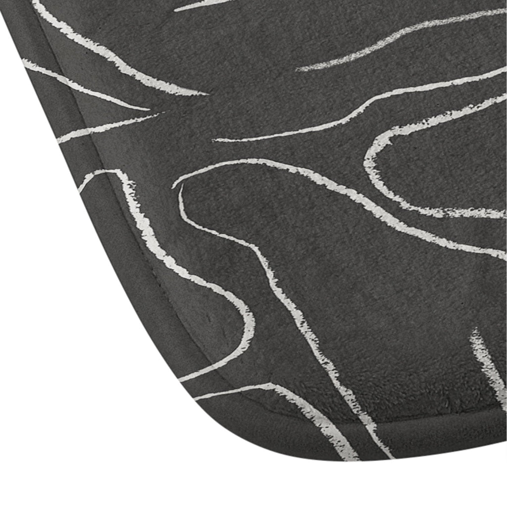DENY Designs Abstract Lines Black Memory Foam Bath Mat