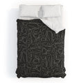 DENY Designs Abstract Lines Black Comforter