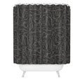 DENY Designs Abstract Lines Black Shower Curtain