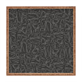 DENY Designs Abstract Lines Black Square Tray