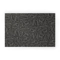 DENY Designs Abstract Lines Black Welcome Mat