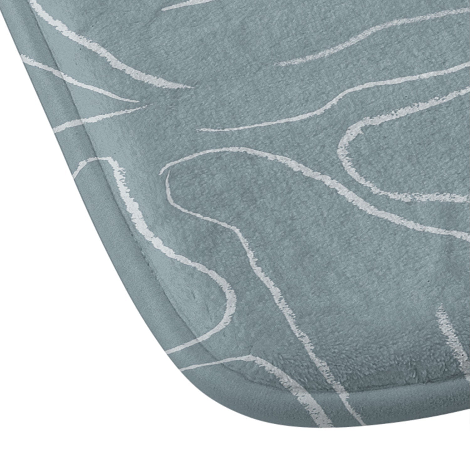 DENY Designs Abstract Lines Blue Memory Foam Bath Mat