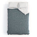 DENY Designs Abstract Lines Blue Comforter