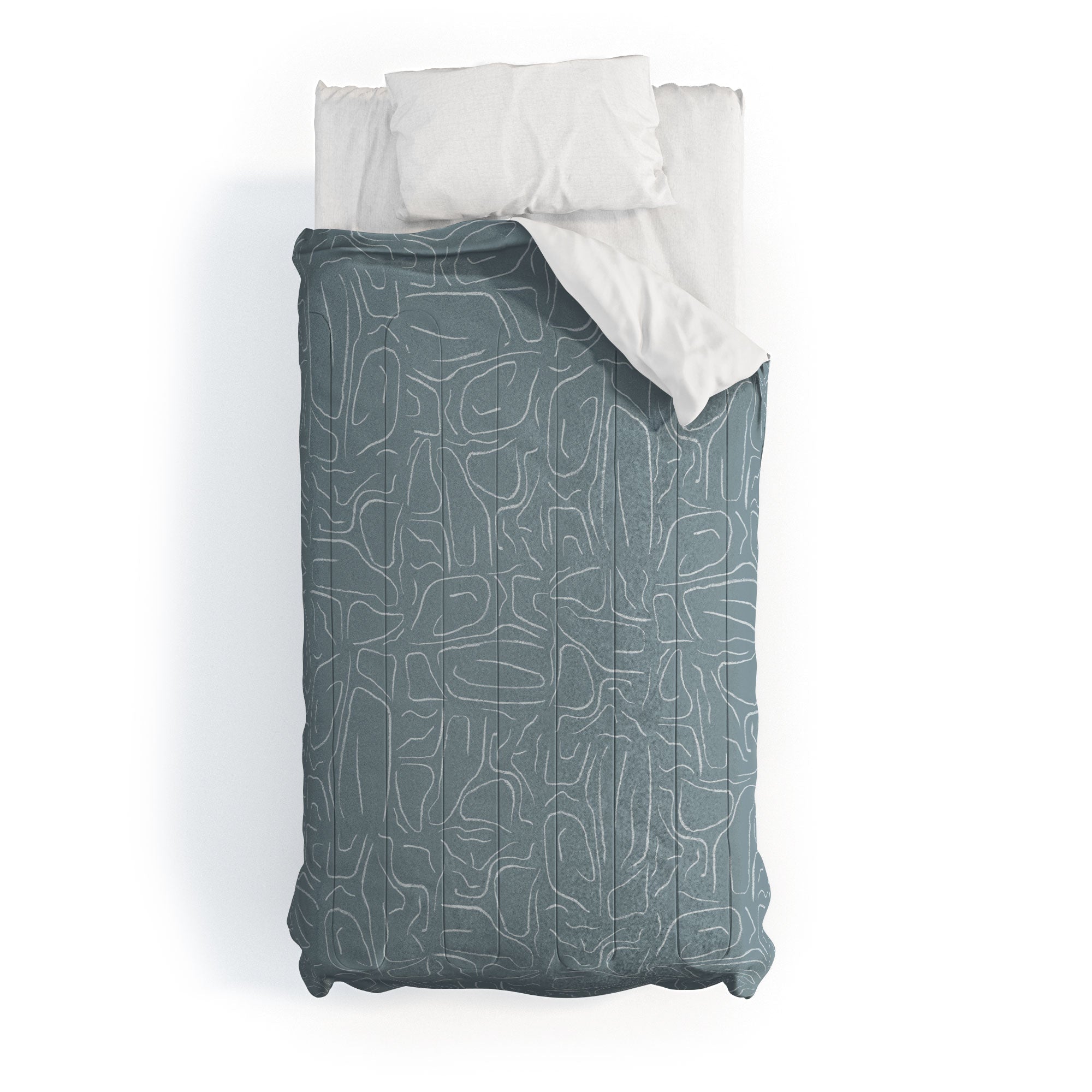 DENY Designs Abstract Lines Blue Comforter
