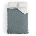 DENY Designs Abstract Lines Blue Duvet Cover