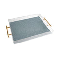 DENY Designs Abstract Lines Blue Acrylic Tray