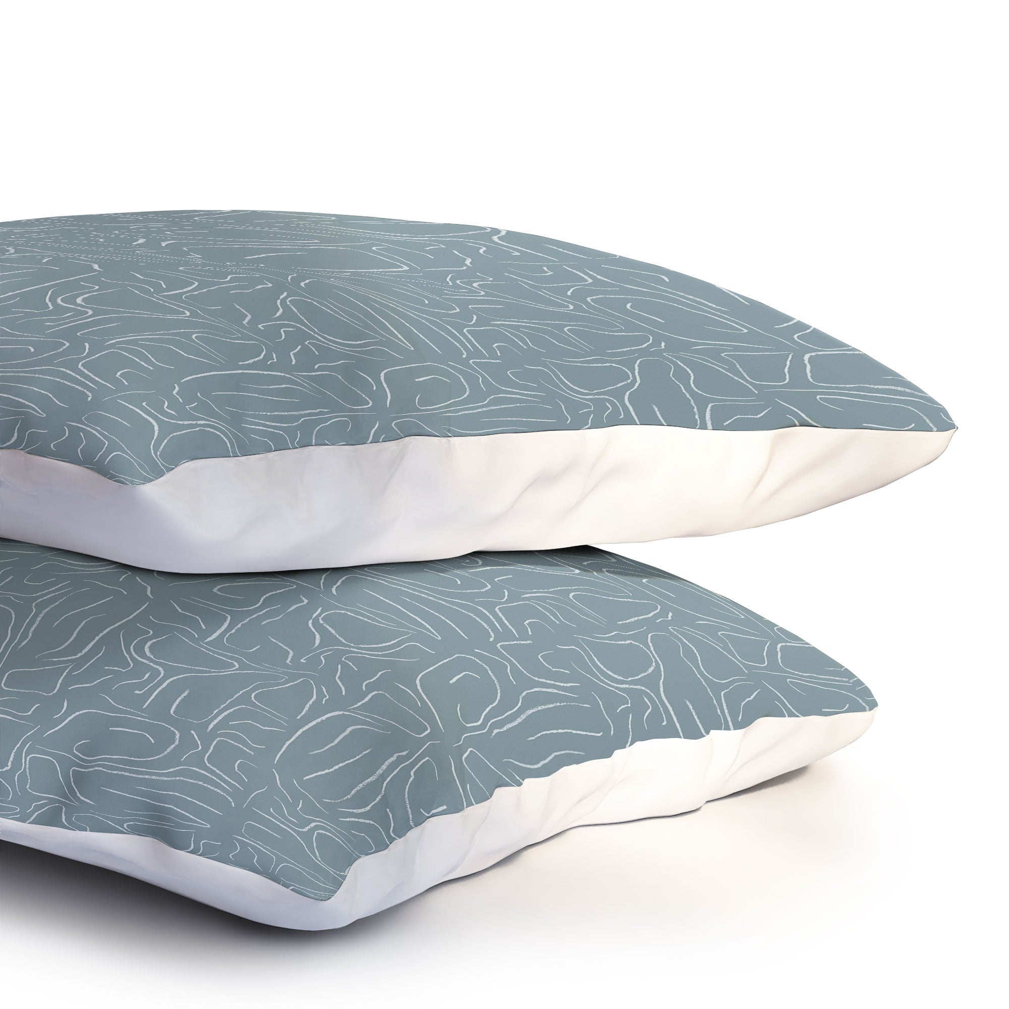 DENY Designs Abstract Lines Blue Pillow Shams