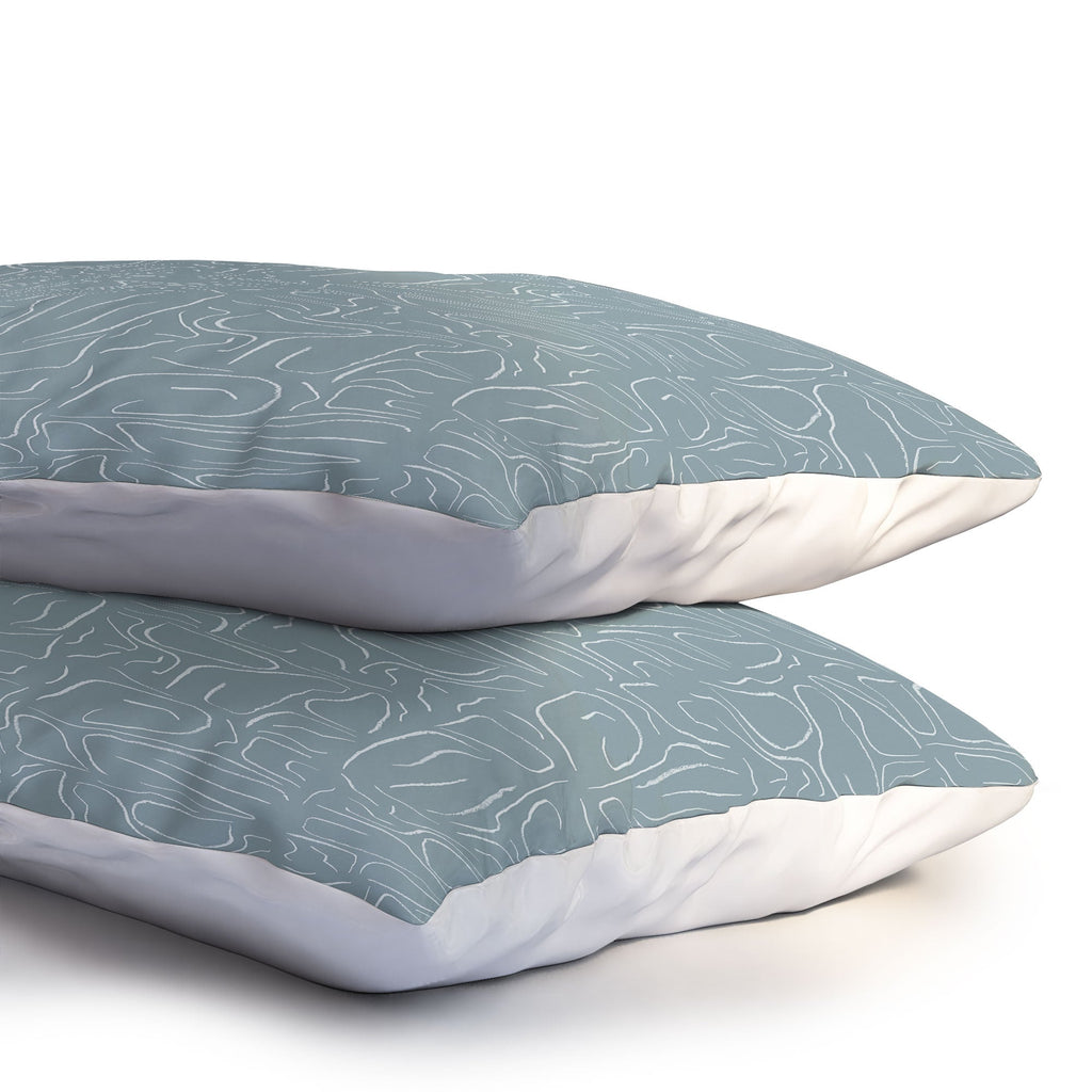 DENY Designs Abstract Lines Blue Pillow Shams