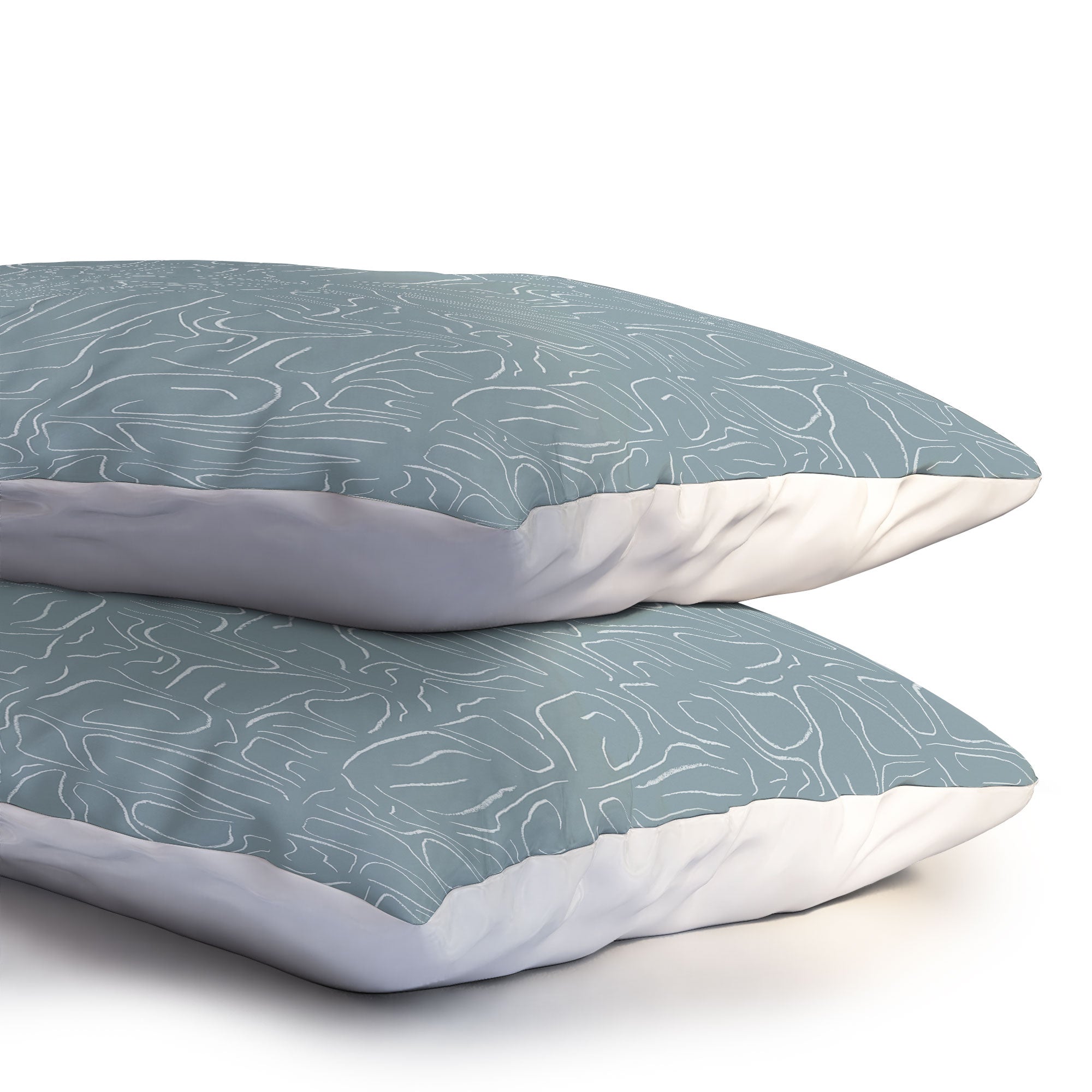 DENY Designs Abstract Lines Blue Pillow Shams