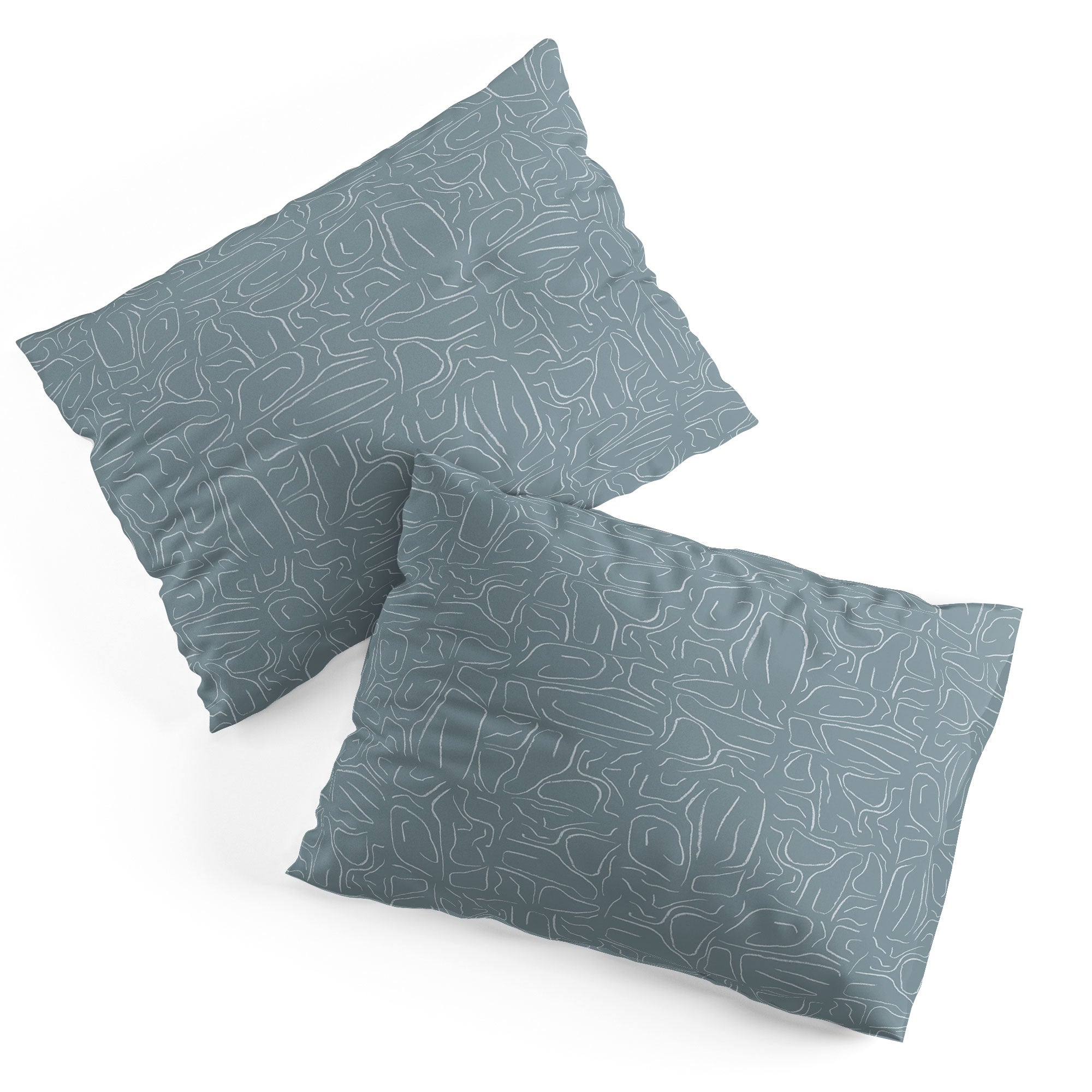 DENY Designs Abstract Lines Blue Pillow Shams