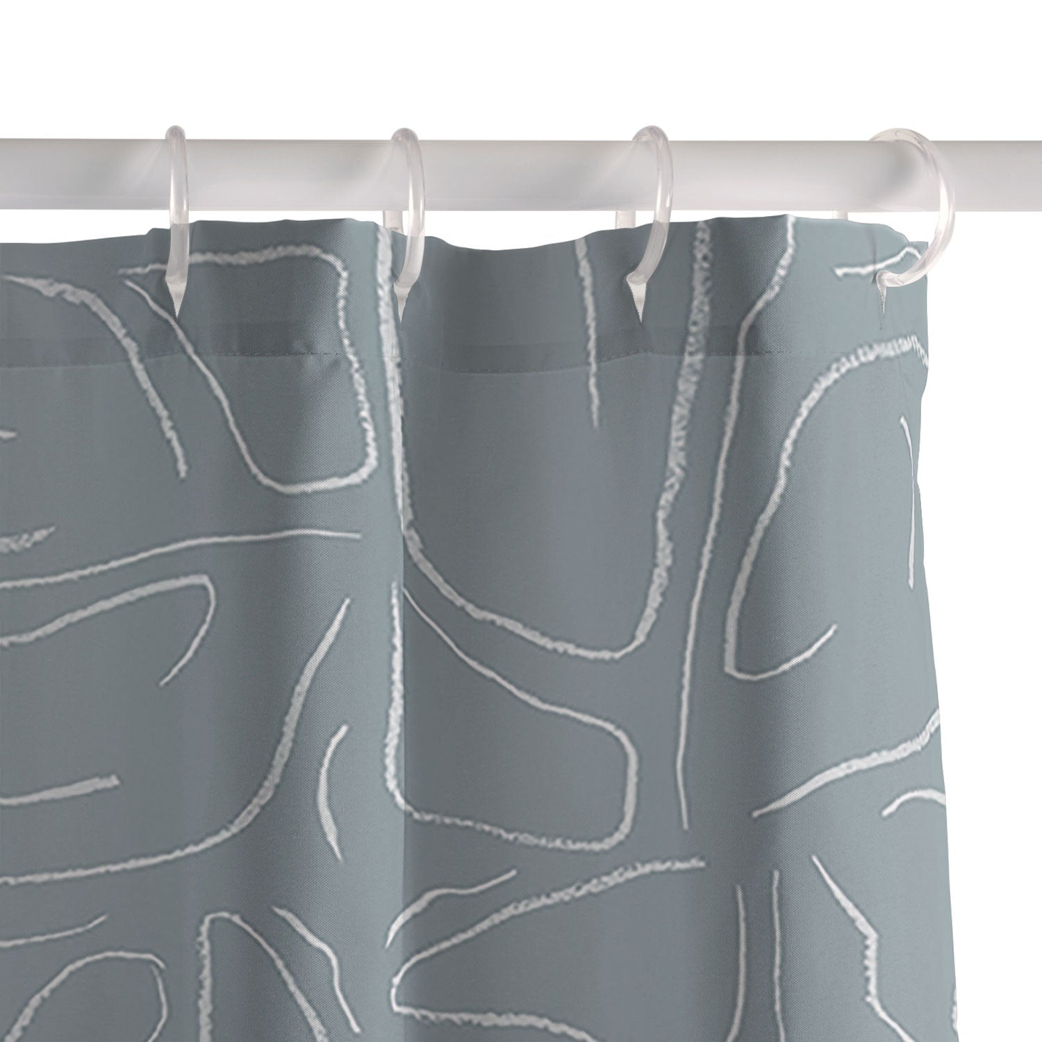 DENY Designs Abstract Lines Blue Shower Curtain