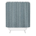 DENY Designs Abstract Lines Blue Shower Curtain