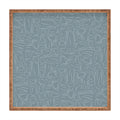 DENY Designs Abstract Lines Blue Square Tray