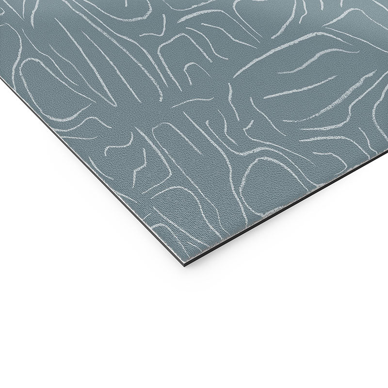 DENY Designs Abstract Lines Blue Welcome Mat