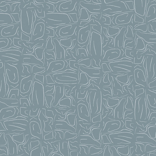 DENY Designs Abstract Lines Blue Shower Curtain