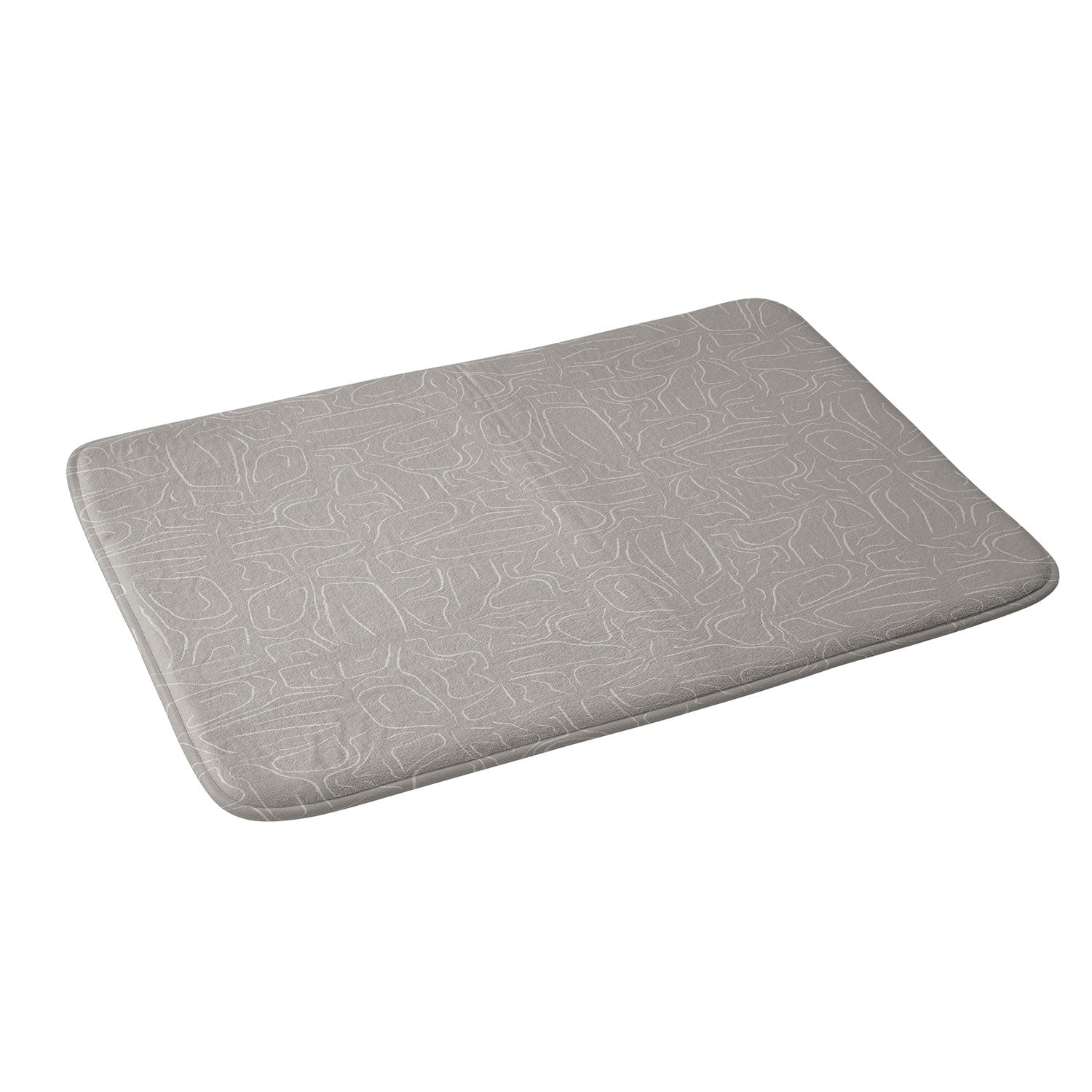 DENY Designs Abstract Lines Light Gray Memory Foam Bath Mat
