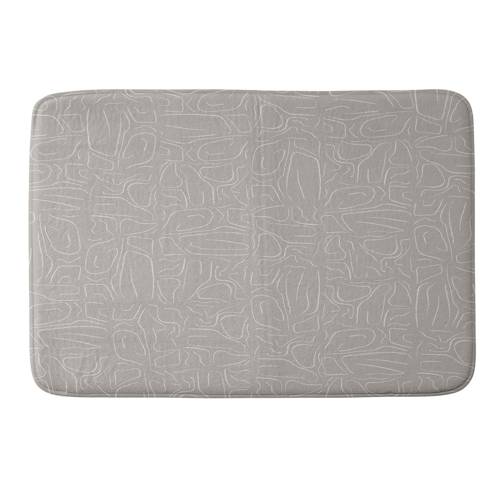 DENY Designs Abstract Lines Light Gray Memory Foam Bath Mat