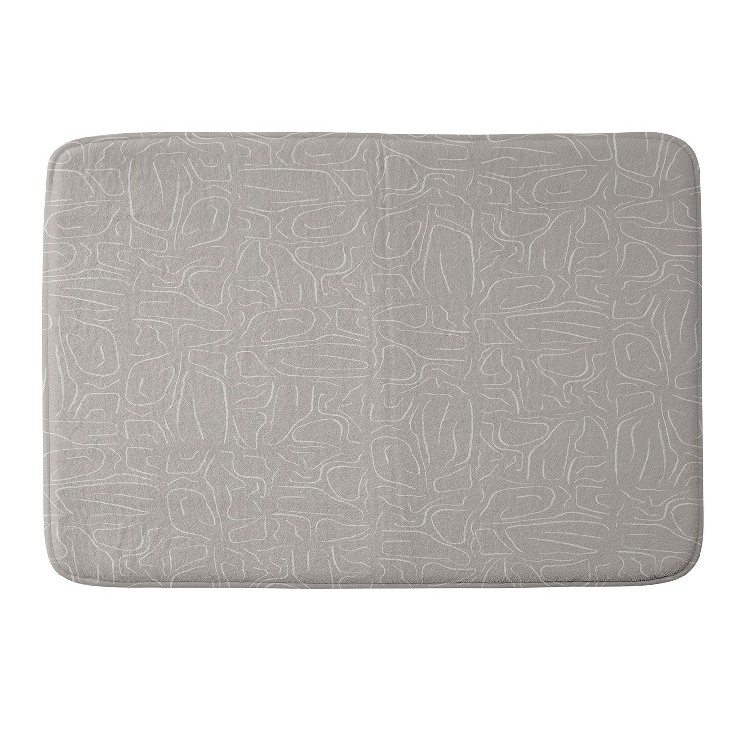 DENY Designs Abstract Lines Light Gray Memory Foam Bath Mat