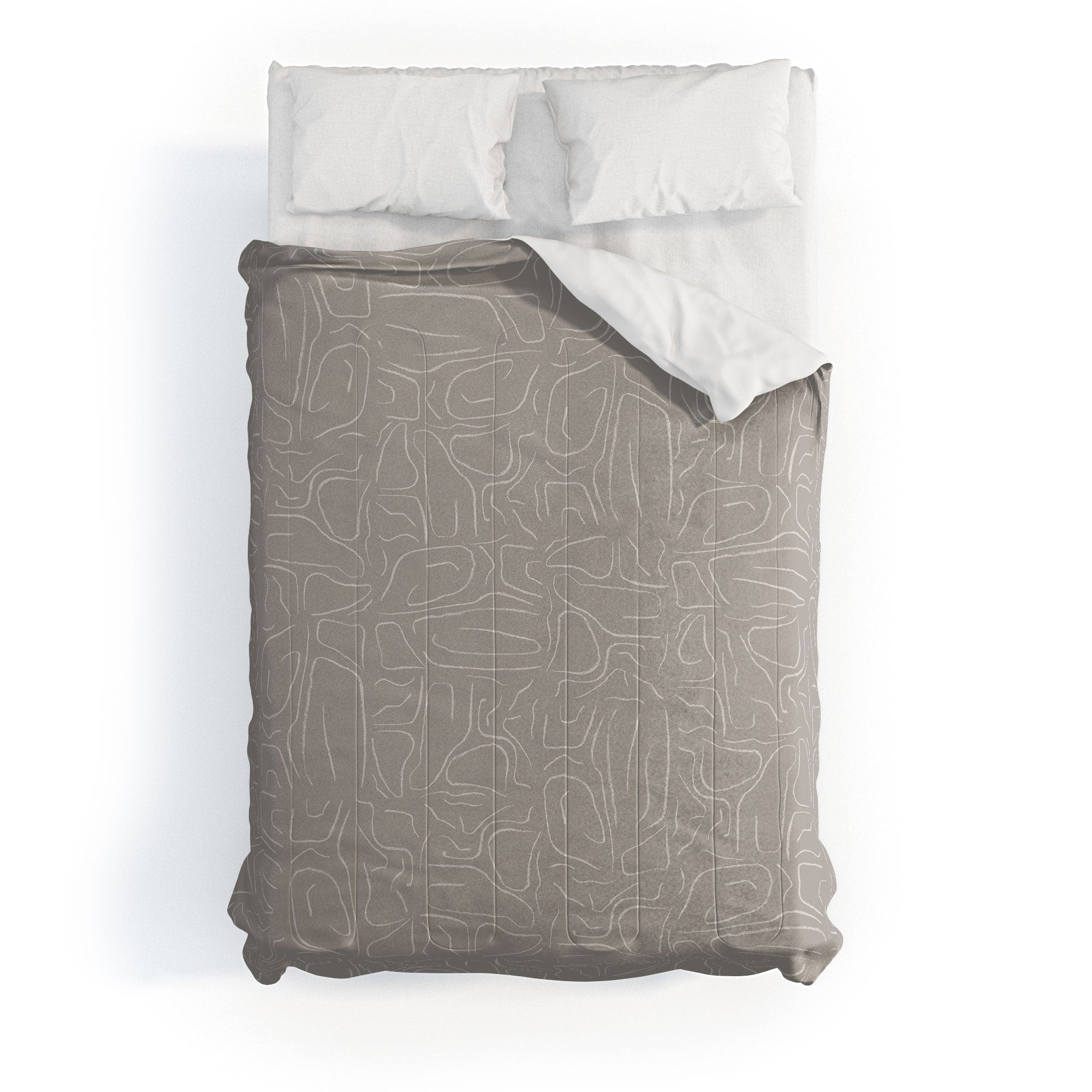 DENY Designs Abstract Lines Light Gray Comforter